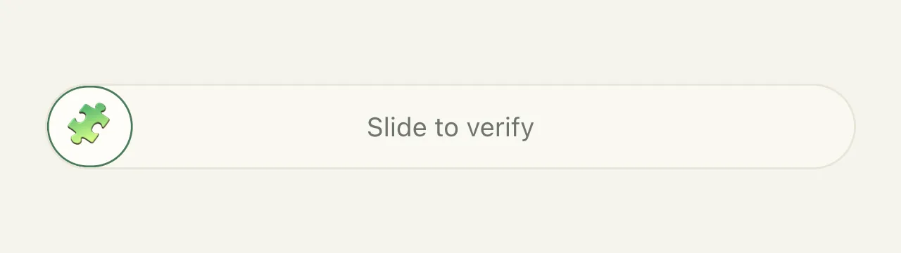 The MochiCaptcha slide-to-verify widget in its default styling