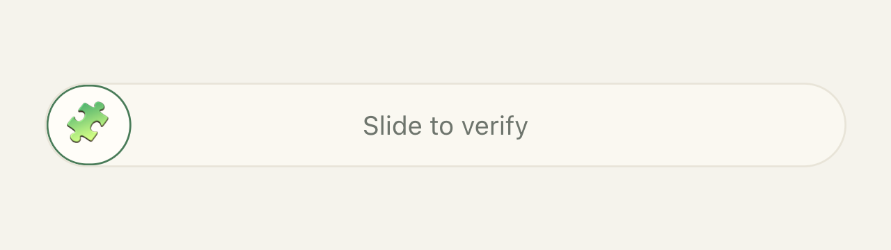 The MochiCaptcha slide-to-verify widget in its default styling